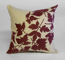Hand printed cotton/linen feather pillow Hand printed cotton/linen feather pillow by Mariah Wren