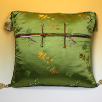 Handmade Silk Brocade Pillow Handmade Silk Brocade Pillow at Cultural Elements
