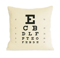 Hemp/Cotton Eye Chart Pillow Hemp/Cotton Eye Chart Pillow Heather Lins