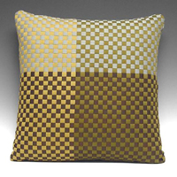 Hand dyed, handwoven cotton pillow Hand dyed, handwoven cotton pillow by Katherine MacColl