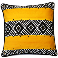 Hand Painted African Cotton Pillow Hand Painted African Cotton Pillow by Carole Nevin