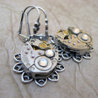 Watch Gear Earrings by A Second Time