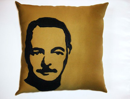 Polyester/silk blend Hemingway pillow Polyester/silk blend Hemingway pillow by RegansBrain