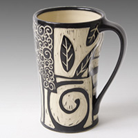 Wheel thrown mug by Jennifer Falter