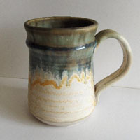 Serpentine Glaze Stoneware Mug by Richard Rising Serpentine Glaze Stoneware Mug by Richard Rising