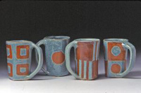 Four Square Mugs by Emily Pearlman Four Square Mugs by Emily Pearlman