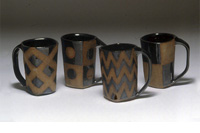Four Square Mugs by Emily Pearlman Four Square Mugs by Emily Pearlman